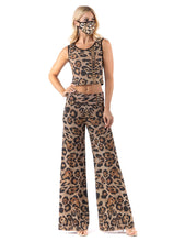 Load image into Gallery viewer, High Waist Flare Pants - Animal Print Brown