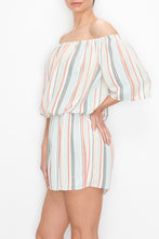 Load image into Gallery viewer, Off Shoulder Romper - Olive