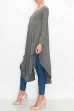 Load image into Gallery viewer, Asymmetric Long Sleeve Dress - Grey