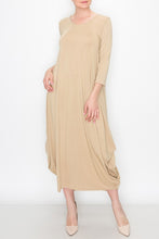 Load image into Gallery viewer, Solid Balloon Dress - Beige