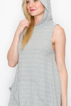 Load image into Gallery viewer, Sleeveless Hooded Top and Wide Leg Pants Set - Gray
