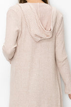Load image into Gallery viewer, Long Sleeve Hooded Light Cardigan - Beige