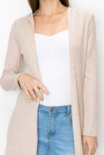 Load image into Gallery viewer, Long Sleeve Hooded Light Cardigan - Beige