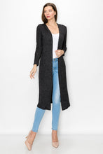 Load image into Gallery viewer, Long Sleeve Hooded Light Cardigan - Black