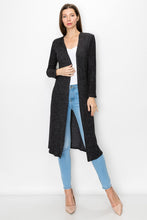 Load image into Gallery viewer, Long Sleeve Hooded Light Cardigan - Black