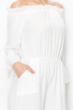 Load image into Gallery viewer, Off Shoulder Jumpsuit - White