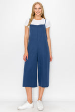 Load image into Gallery viewer, Cropped Bottom Wide Leg Oversized Jumpsuit - Blue