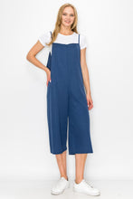 Load image into Gallery viewer, Cropped Bottom Wide Leg Oversized Jumpsuit - Blue