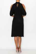 Load image into Gallery viewer, Open Shoulder Sexy Back Dress - Black