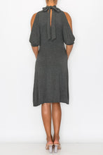 Load image into Gallery viewer, Open Shoulder Sexy Back Dress - Grey