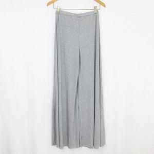 Elastic Waist Wide Leg Pants Grey