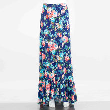 Load image into Gallery viewer, Flared Bottom Flower Maxi Skirt