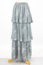 Load image into Gallery viewer, Layered Ruffle Maxi Skirt - Grey