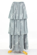 Load image into Gallery viewer, Layered Ruffle Maxi Skirt - Grey