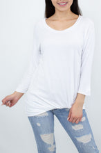 Load image into Gallery viewer, Twisted Front Comfortable Top - White