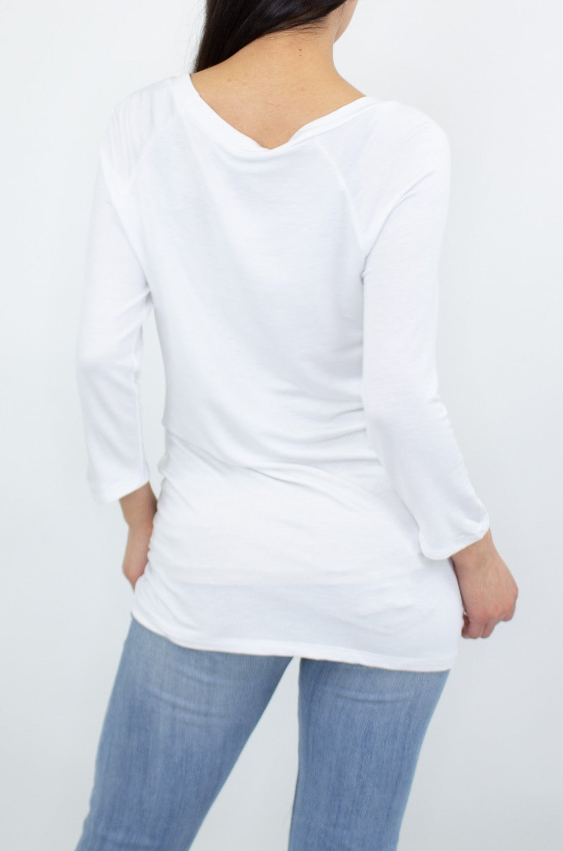 Twisted Front Comfortable Top - White