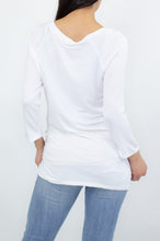 Load image into Gallery viewer, Twisted Front Comfortable Top - White